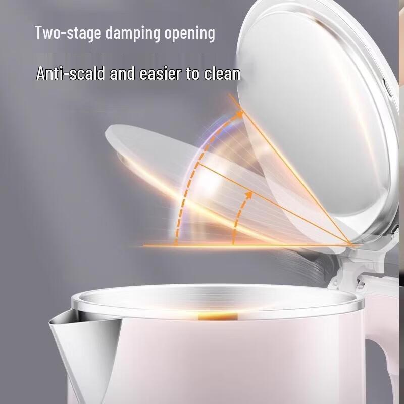 SUPOR 1.5L Double-Layer 304 Stainless Steel Electric Kettle