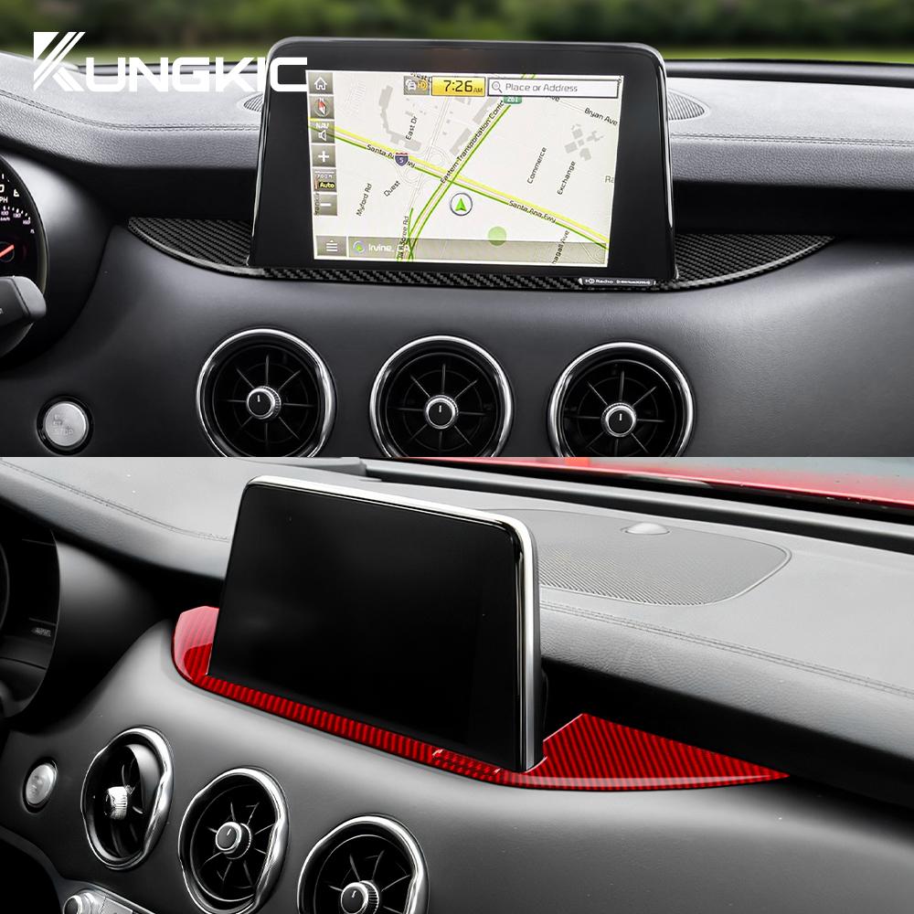 Carbon Fiber Style Interior Sticker for Kia Stinger 2019 2020 2021 2022 2023 LHD RHD Interior Panel