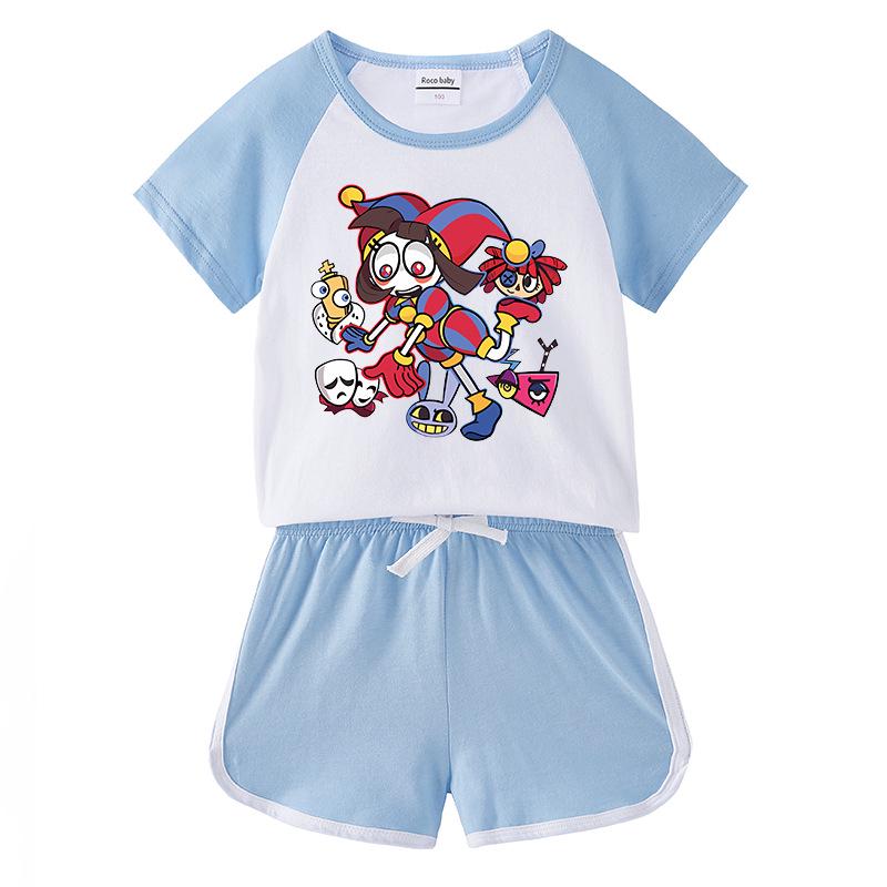 2026 Kids' Summer Clothing Set: Boys & Girls Short Sleeve T-Shirt and Shorts Two-Piece