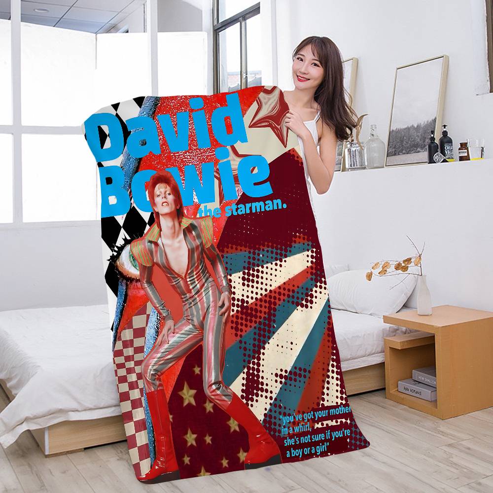 D-David Chanteur Chaud B-Bowie Couverture en Microfibre Séchage Rapide Serviettes de Plage Impression Surdimensionnée Super Absorbante Couverture Serviette de Piscine
