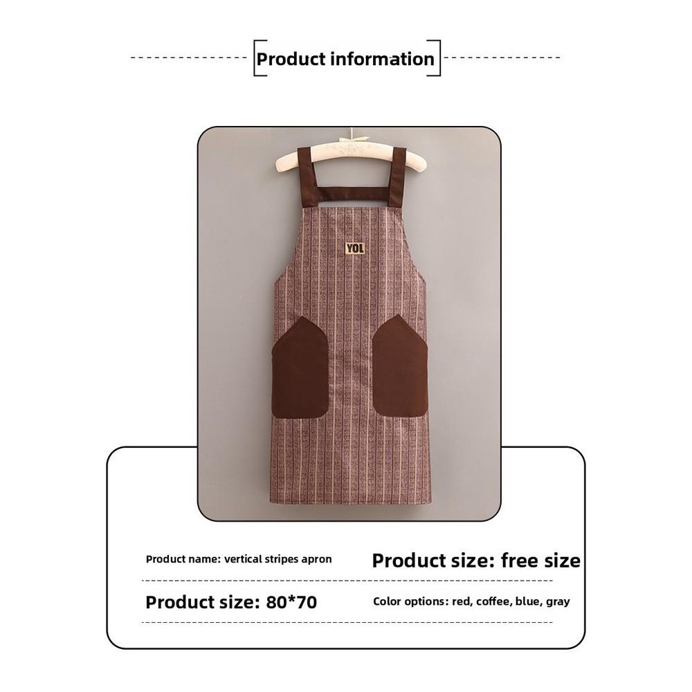 New Waterproof Apron Stain-Resistant Oil-Proof Kitchen Smock Sleeveless Simple Hotel Restaurant Chef Barbecue Apron