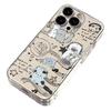Line Music Cat Is Suitable for Apple 17 Transparent Case 16 All-inclusive Fine Hole iPhone15promax Anti-drop Protective Case.