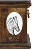 Friesian horse I - commemorative plaque with a photo of a horse, tombstone plaque with a print, personalized oval plaque by Art-Dog brand