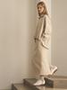 Leupeulle [De La] H-Line Skirt (Cream Herringbone)