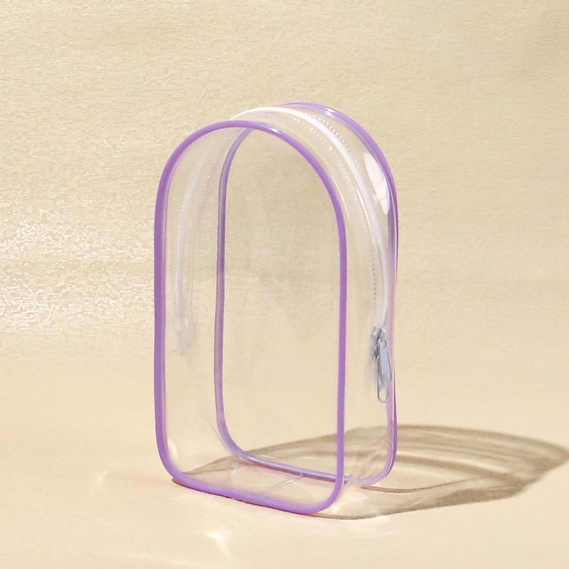 

Цветной прозрачный защитный чехол-органайзер для кукол, сумка для демонстрации на открытом воздухе с брелоком для кукольных аксессуаров фиолетовый