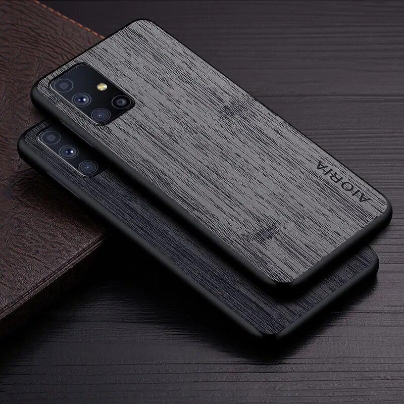 

Чехол для Samsung Galaxy M51 M31 M31S, чехол из бамбукового дерева, кожаный чехол, роскошный чехол для samsung galaxy m51, чехол-капа