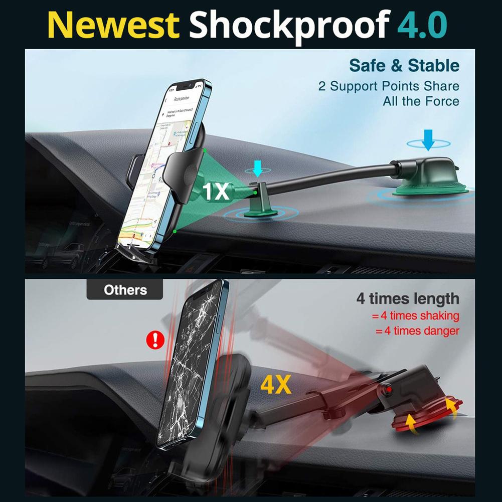 Uchwyt samochodowy na telefon przyssawka obrotowy 360 stopni uchwyt samochodowy na telefon mocowanie podstawka teleskopowy stojak na telefon komórkowy na telefony o szerokości 5-9 cm nawigacja