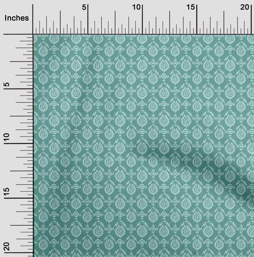 oneOone Tela flexible de algodón con estampado floral de bloques cortados a medida de 40 pulgadas de ancho