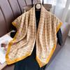 Spring and Autumn New Fashion 91 Square Scarf Women's Silk Scarf Foreign Style Shawl Neck Protection External Decorative Scarf Scarf