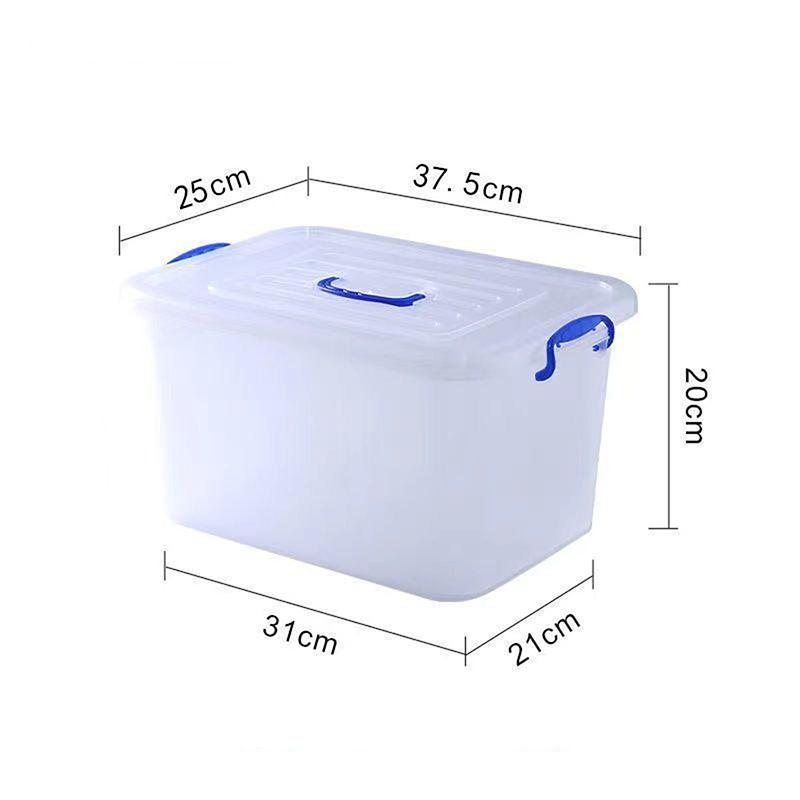Portable Thick Transparent Storage Box Plastic Box With Lid Storage Box Toy Clothes Snack Sundries Storage Case