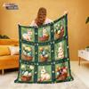 1pc Easter Cartoon Rabbit Printed Flannel Blanket With Various Sizes, Soft And Comfortable Nap Cover, Machine Washable