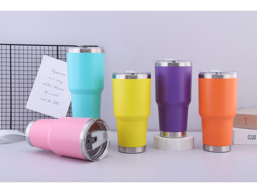 30oz Stainless Steel Double-Layer Thermos Mug for Hot/Cold Beverages