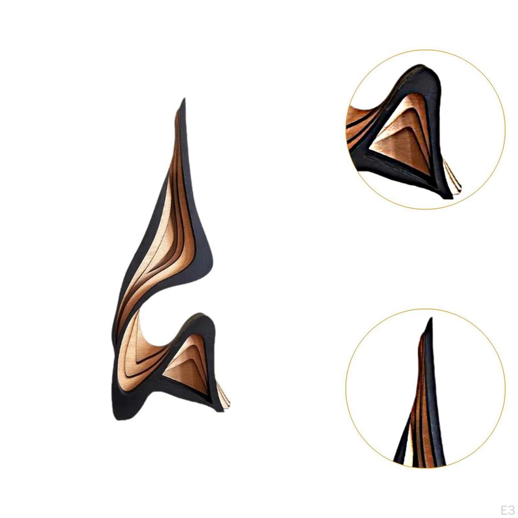 Artistic Curved Wooden Statue, Abstract Sculpture, Collectible, Figure for