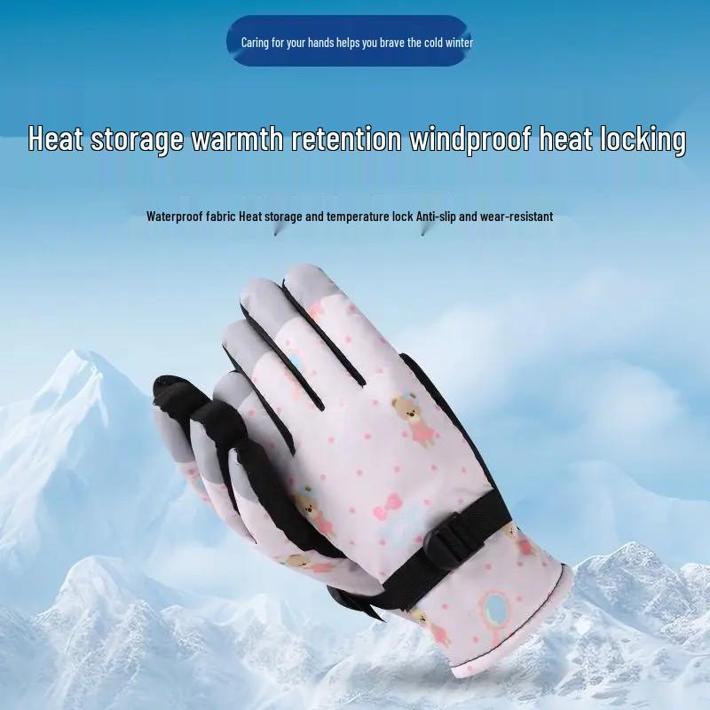 

Winter Warm Gloves - Waterproof, Windproof, Fleece-Lined for Skiing & Cycling One Size