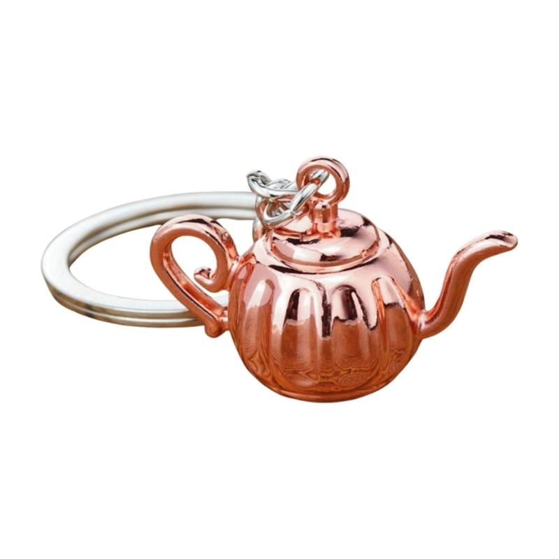 Unique Coffee Machine Filter Handle Keychain Fashion Metal Key Ornament Bag Charm Present for Coffee Aficionados