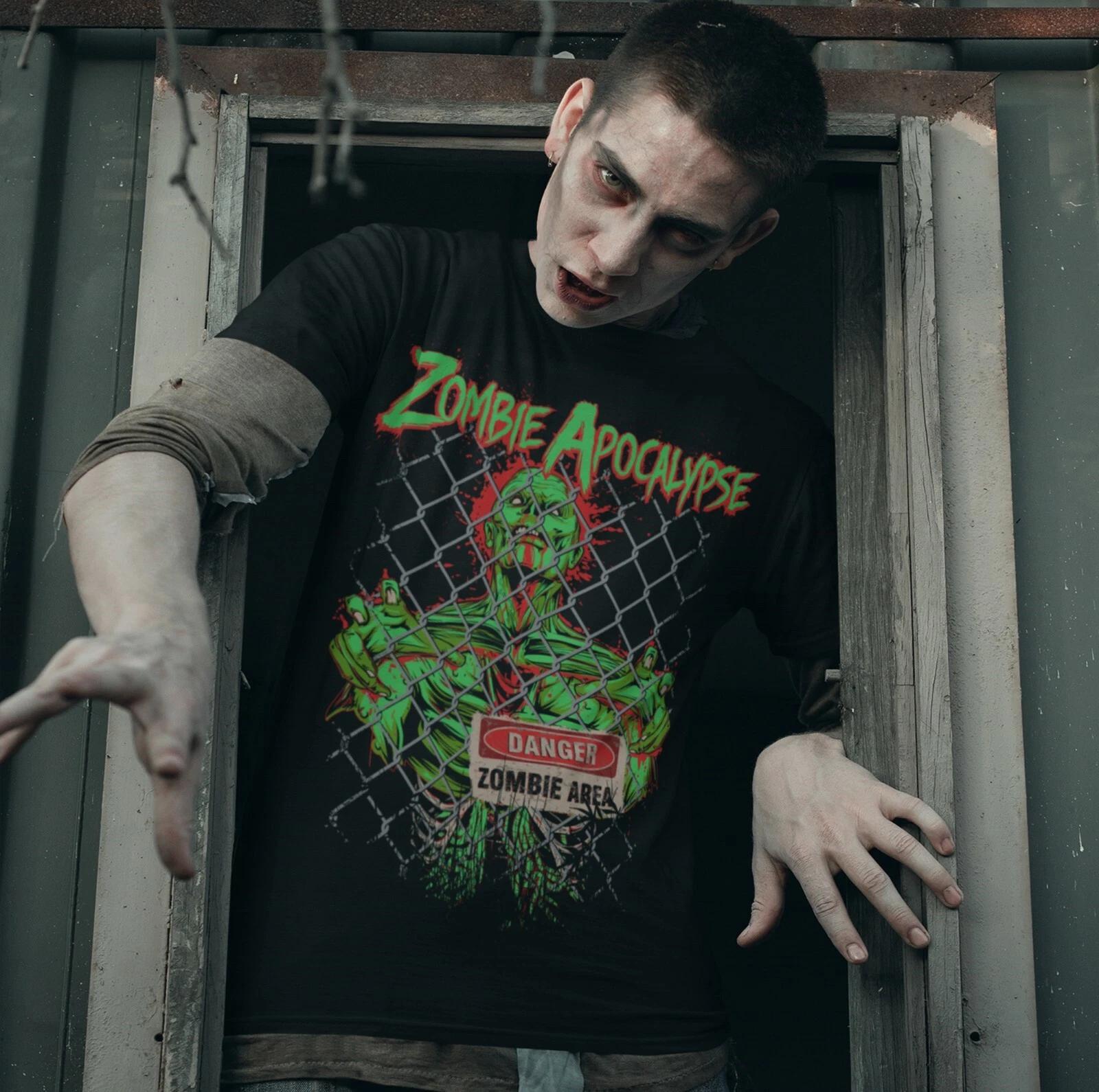 ZOMBIE APOCALYPSE MALE ADULTS BLACK T shirt | NOVELTY | GIFT | BIRTHDAY | VIRUS S