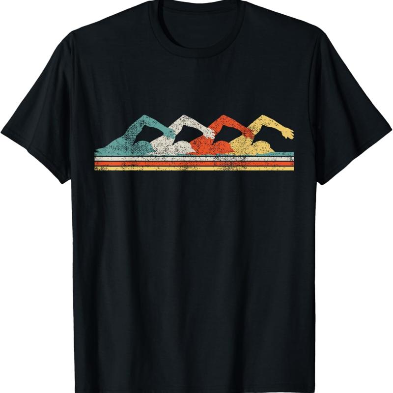 

Swimming Swimmer T Shirt - Men s Summer Cotton Graphic Tee S