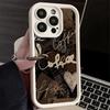 Phone Case for iPhone 17 Air 16E 15 16 Pro Max Black Coffee Fashion Style Cover 14 Plus 13 12 Mini Soft Shell Silicone Fundas