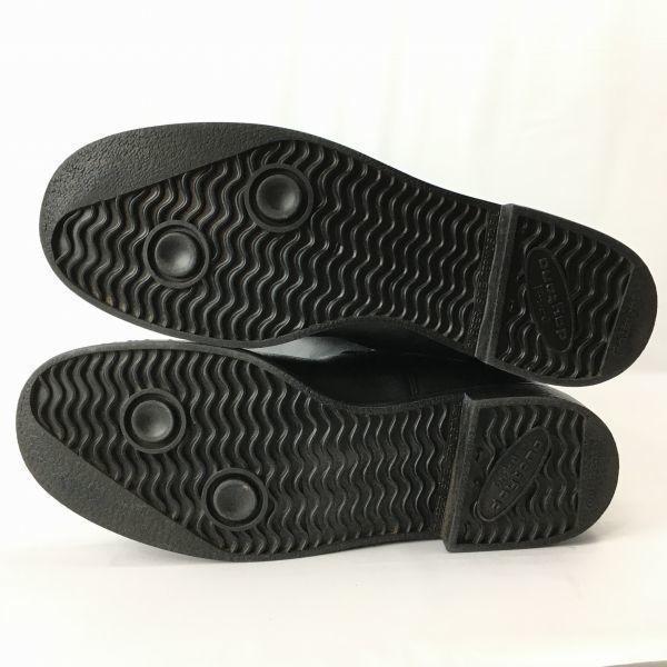 Frey Daytona German Made Vintage Leather Motorcycle Boots Black Size 38 / 24.0cm Back Zip(USED)