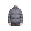 Nike Logo Print Stand Collar Zip Long Sleeve Jacket Men jackets Gray FB7369-068