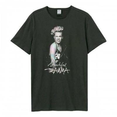 Amplified Unisex Adult Beautiful Trauma P!nk T-Shirt