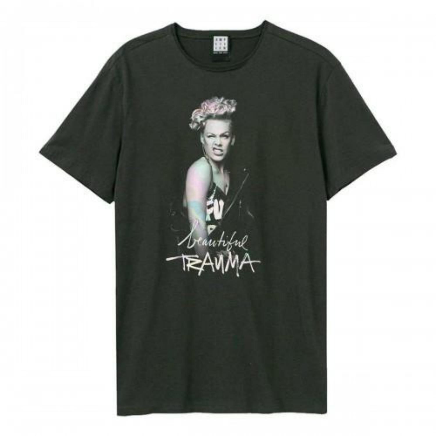 

Amplified Unisex Adult Beautiful Trauma P!nk T-Shirt S разноцветный