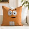 Fashion MMMs Chocolate Cushion Cover Eco Linen Pillow Case DoubleSided Print Breathable Durable Zipper Home Decor Gift