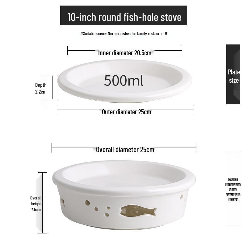 Naijiang Gold Rim Bone China Candle Heated Warming Dish