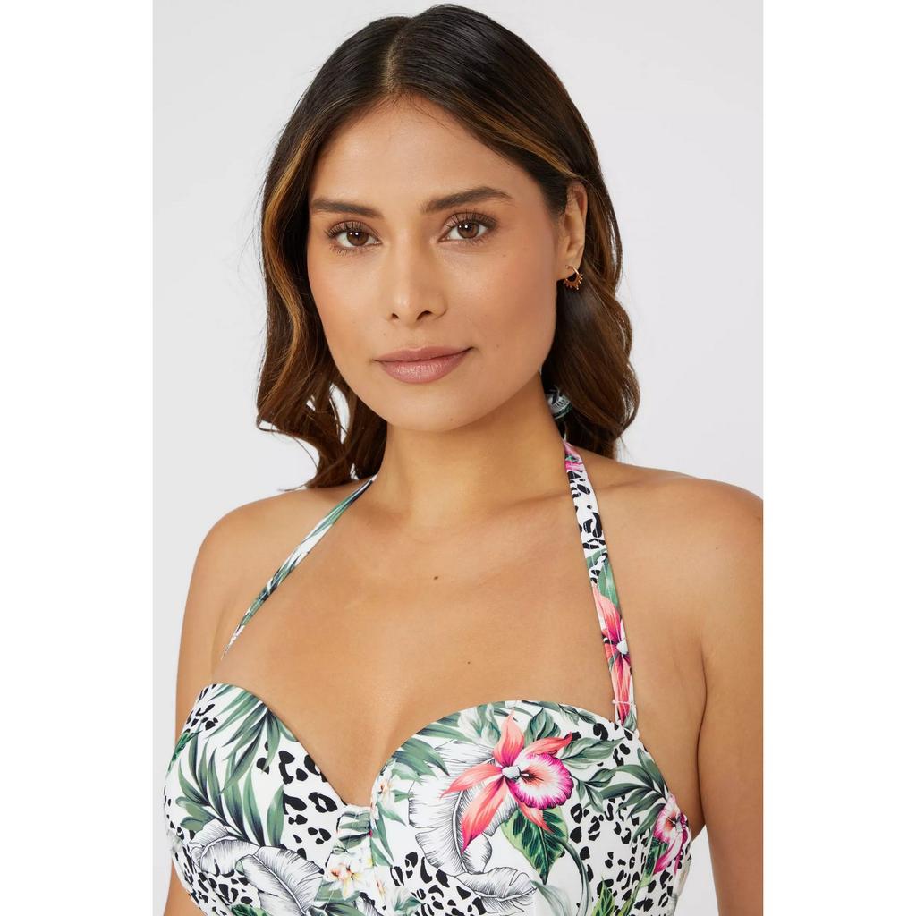 Gorgeous Womens/Ladies Jungle Strapless Bikini Top