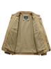 Men's Stand Collar Cotton Jacket - Loose Fit, Plus Size, Spring/Autumn Casual Top for Middle-Aged Men