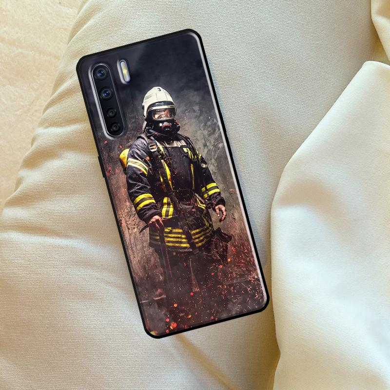 Cool Firefighter Heroes Fireman Case For Oppo A17 A94 A74 A54 A60 A40 A80 A16 A76 A96 A98 A58 A78 A18 A38 A57 A15 A5 A6 Pro