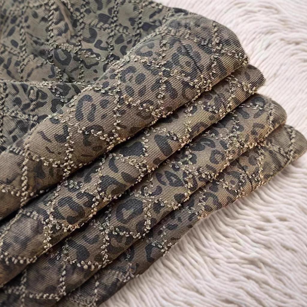 Blugi Slim cu Talie Înaltă cu Imprimeu Leopard pentru Streetwear de Damă Primăvara și Toamna 2025 Pantaloni Drepți Casual Vintage