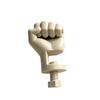 No-Drill Clip On Desk Organizer Fist Shape Pen Holder Plastic Storage Box Space Saving Fit Monitor Side Small Desk