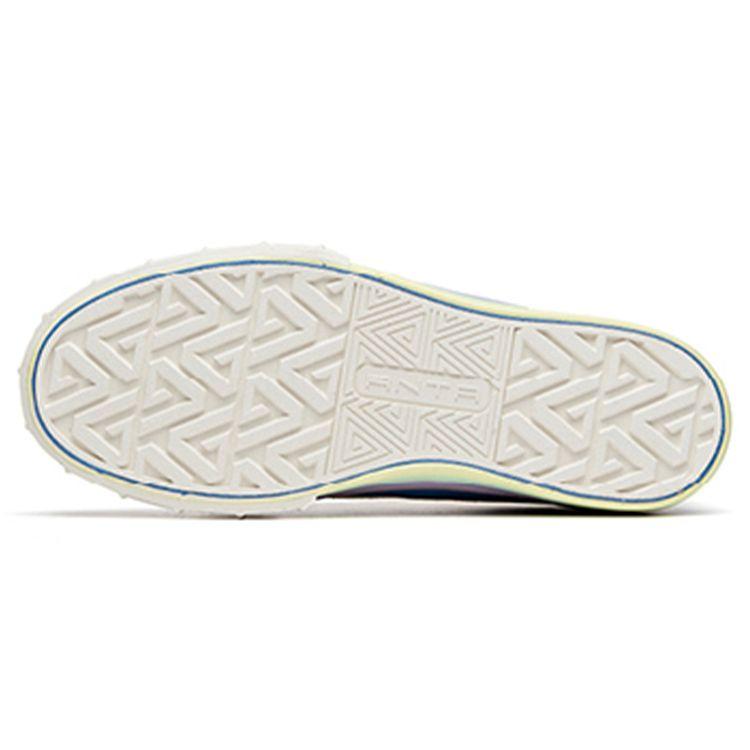 Anta Lifestyle Series Non-Slip Wear-Resistant Low-Top Canvas Shoes Women Sneakers White Blue Purple 122028608-2