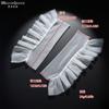 Sheer Tulle Long Arm Sleeves with Big Ruffles, White Bridal Gloves for Wedding Evening Dress Photo Shoot Costume Accessories