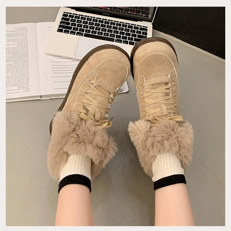 Snow boots women's 2025 winter new velvet thickened Northeast thermal cotton shoes waterproof and non-slip thick-soled snow boots