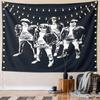 Rock Band Cartoon Style Illustration Pattern Wall Hanging Tapestry Decorative Tapestry Home Decor for Bedroom and Living Room