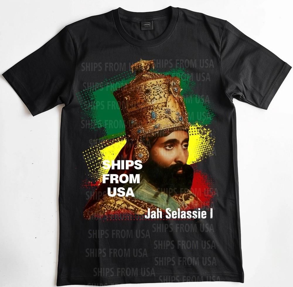 HAILE SELASSIE I   T-SHIRT. JAH CORONATION TEE. HIS IMPERIAL MAJESTY, RASTA TEE Unisex T-Shirt S