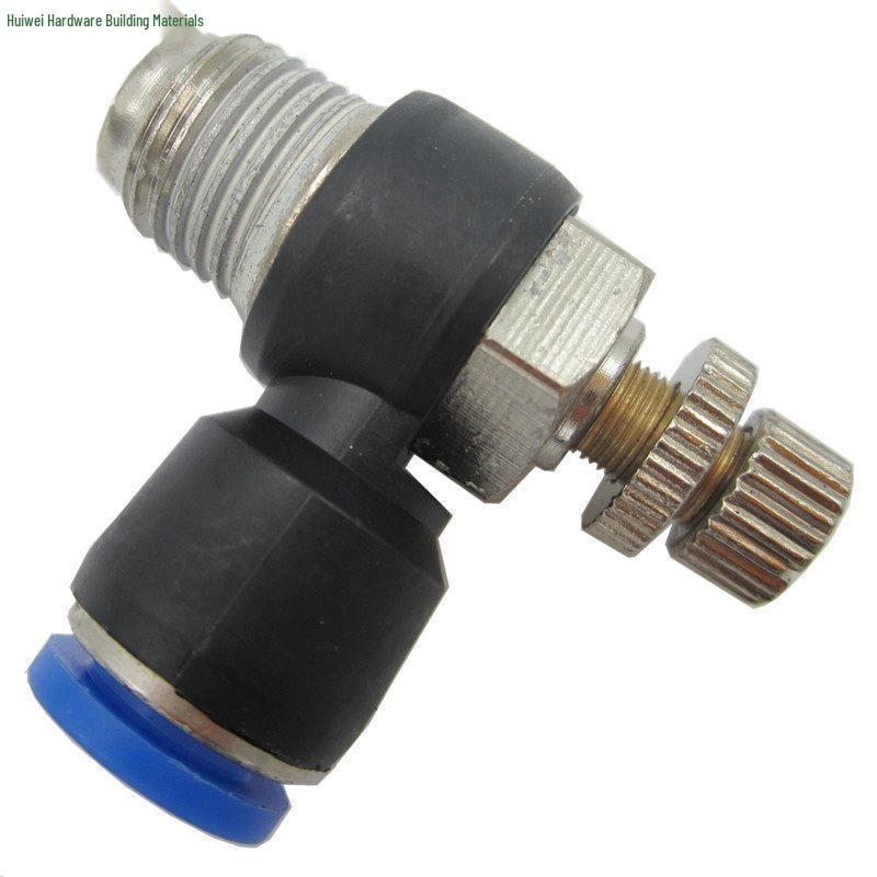Adjustable Speed Pneumatic L-Type Throttle Valve for Hose Connection SL6-01/8-02/10-03/12-04