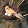 Artificial Bird Nest Straw Round Vine Bird's Nest Easter Handmade Crafts Vine Simulation Bird's Nest Egg Garden Window Bird Hous