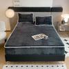 1ks Plain Bed Cover Teplé prostěradlo pro zimní fundas de colchón Elastické prostěradla Plyšové chrániče matrací(Žádný povlak na polštář)