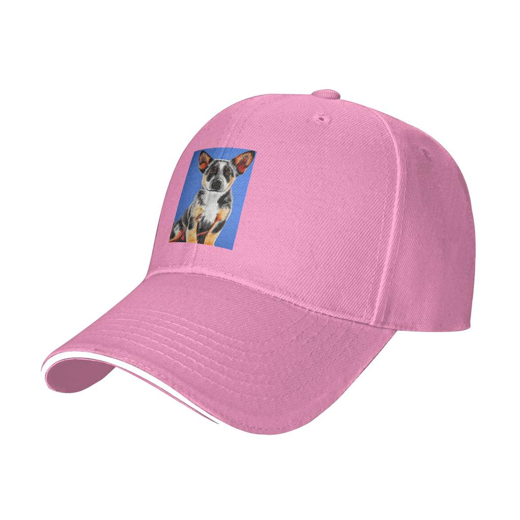 Cute Australian cattle dog puppy Cap Casual Baseball Caps Adjustable Hat Hip Hop Summer Unisex Baseball Hats Customizable