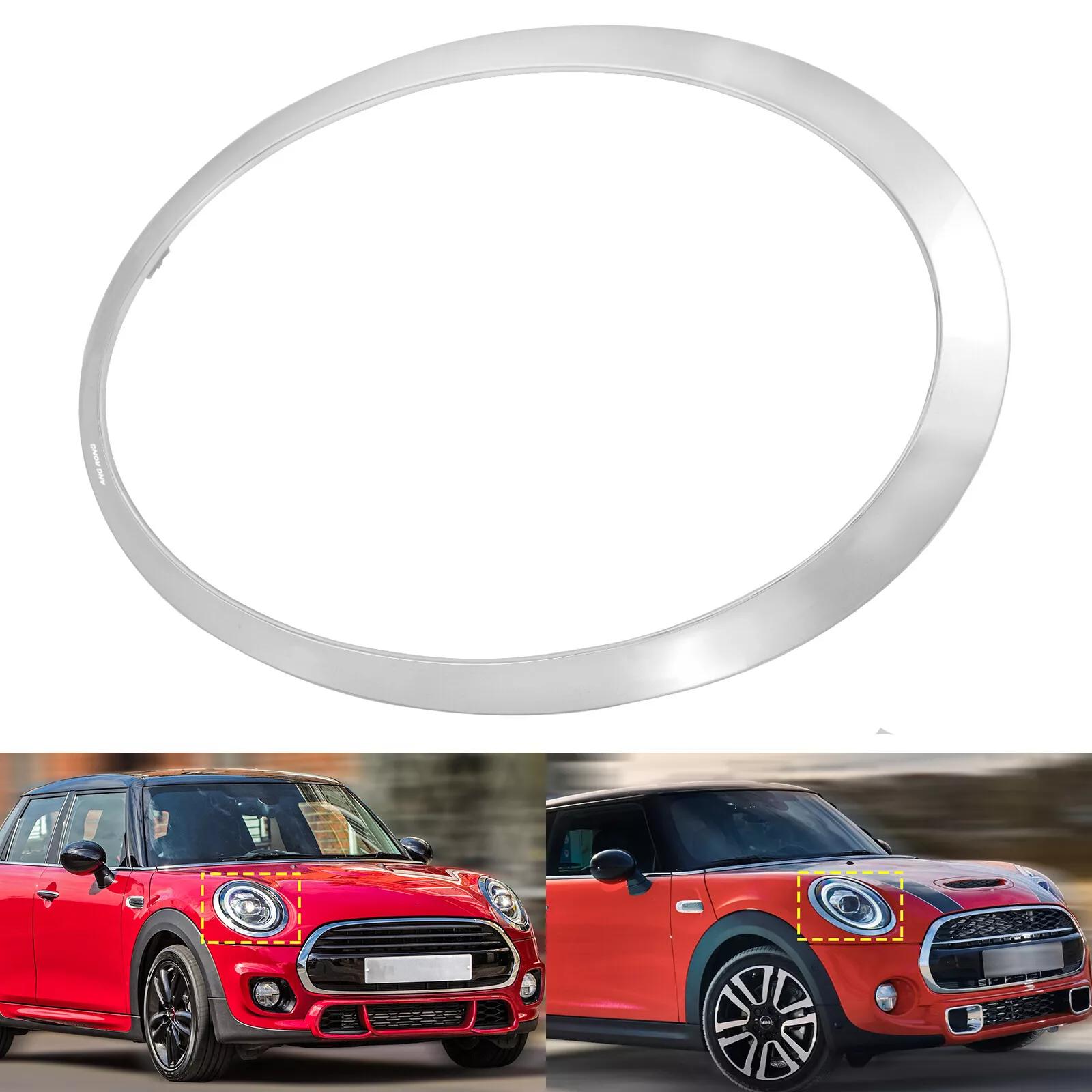 Chrome-Plated Headlight Trim Ring Cover O/S 51137300632 For BMW Mini Cooper F55 F56 F57 2013-2019 Automotive Trim Accessories right