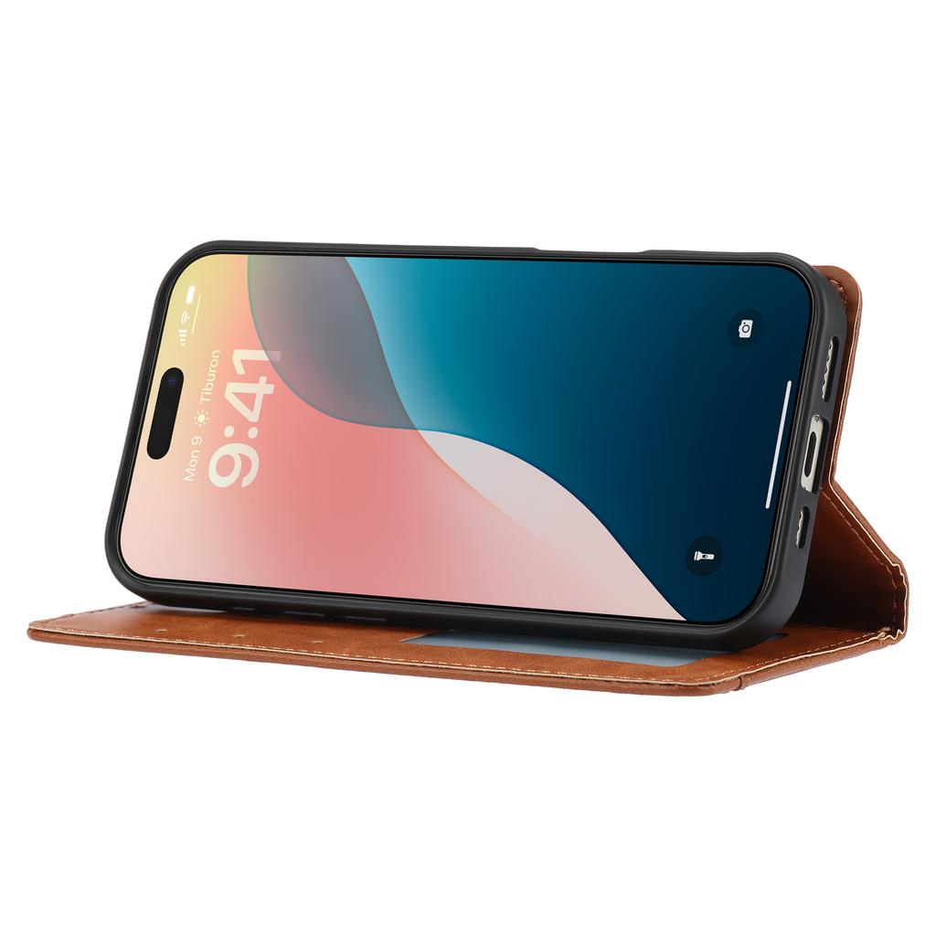 For iPhone Air Cell Phone Case Magnetic Closing PU Leather Stand Cover