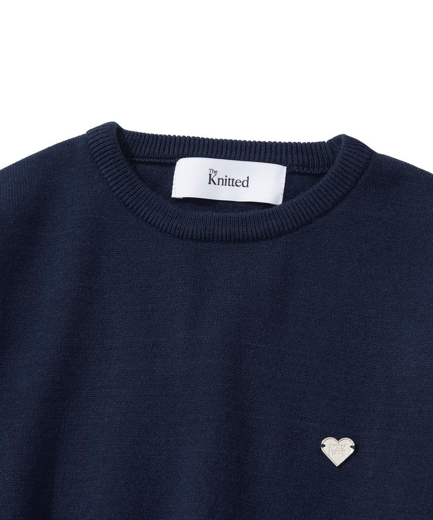 KNITTED (W) Basic Essential Washable Round Knit Navy