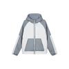 Puffer Jackets Men's Gray Hooded Moderate Patchwork Puffer Jacket DD6858-084