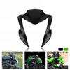 Headlight Fairing Cover Windshield Plastic Headlight Protector Fairing Windshield Fits For ER6N 2012-2016, Black, Green
