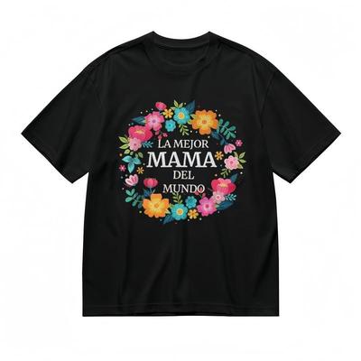 Women's Breathable Classic T-Shirt Best Mom In The World Floral Graphic Tee