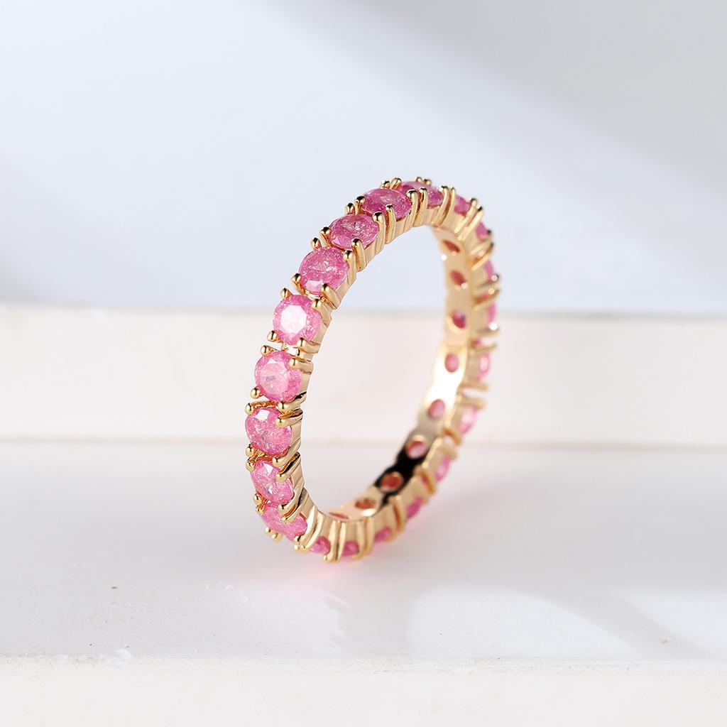 Stapelbare einreihige Stein-Verlobungsringe für Damen, Zirkonia in Eisblumenform, Blau, Grün, Rosa, Goldfarben, Runde Eheringe, Schmuck CZ