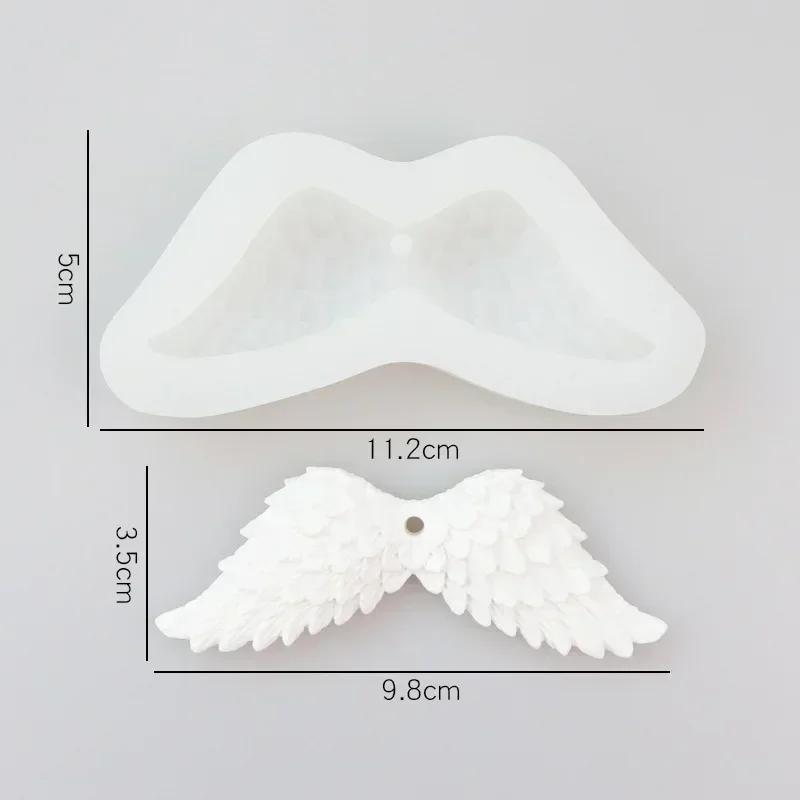 Angel Wing Silicone Mold DIY Craft Cake Mold Baking Tools Feather Fashion Pendant Aromatherapy Gypsum Resin Mold Home Decor